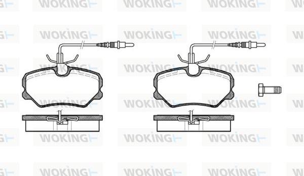 Woking P3623.12 - Brake Pad Set, disc brake autospares.lv