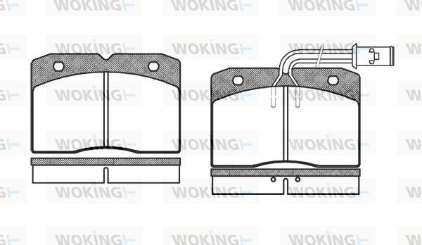 Woking P3113.12 - Brake Pad Set, disc brake autospares.lv