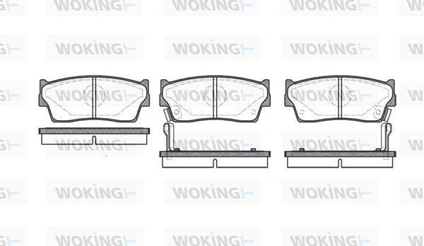 Woking P3893.02 - Brake Pad Set, disc brake autospares.lv