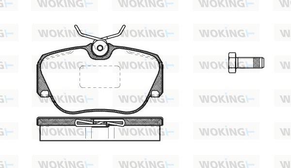 Woking P3843.00 - Brake Pad Set, disc brake autospares.lv