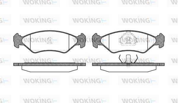 Woking P3853.10 - Brake Pad Set, disc brake autospares.lv