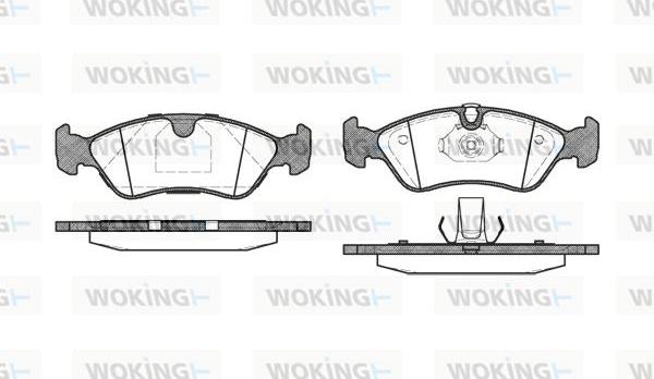 Woking P3863.50 - Brake Pad Set, disc brake autospares.lv