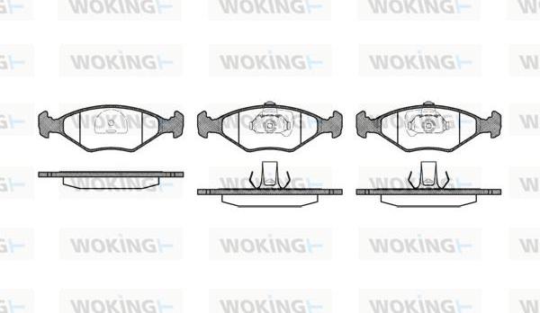 Woking P3813.40 - Brake Pad Set, disc brake autospares.lv