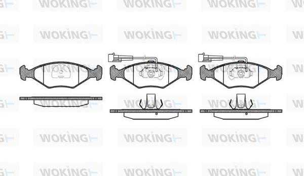 Woking P3813.42 - Brake Pad Set, disc brake autospares.lv