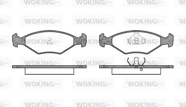 Woking P3813.00 - Brake Pad Set, disc brake autospares.lv
