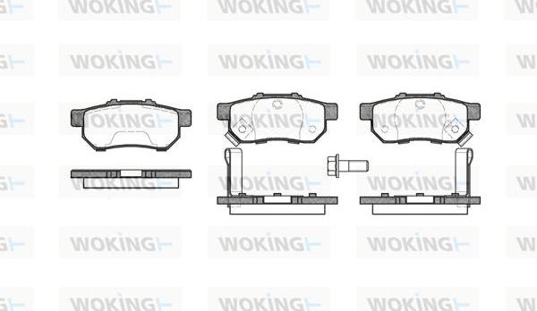 Woking P3333.52 - Brake Pad Set, disc brake autospares.lv