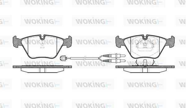 Woking P3703.22 - Brake Pad Set, disc brake autospares.lv