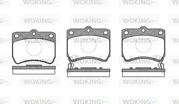 Woking P3713.02 - Brake Pad Set, disc brake autospares.lv