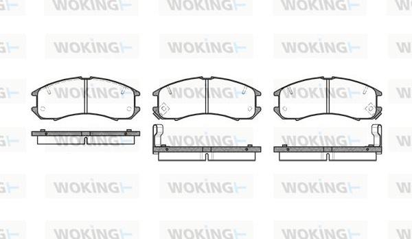 Woking P3733.02 - Brake Pad Set, disc brake autospares.lv