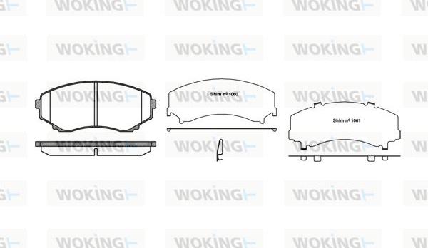 Woking P2973.22 - Brake Pad Set, disc brake autospares.lv