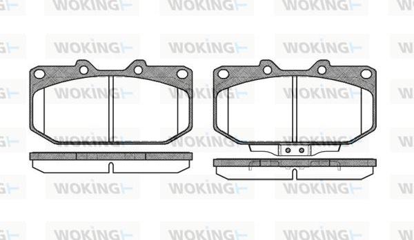 Woking P2483.02 - Brake Pad Set, disc brake autospares.lv