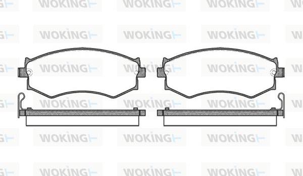 Woking P2503.04 - Brake Pad Set, disc brake autospares.lv