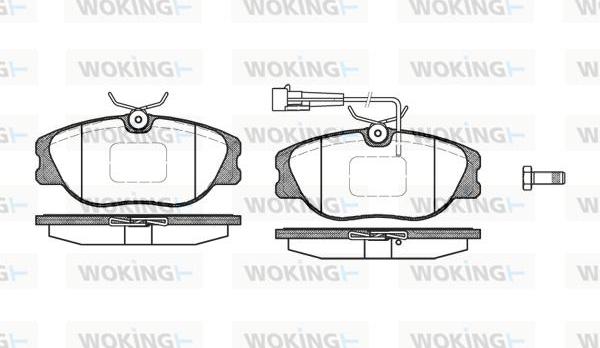 Woking P2053.12 - Brake Pad Set, disc brake autospares.lv