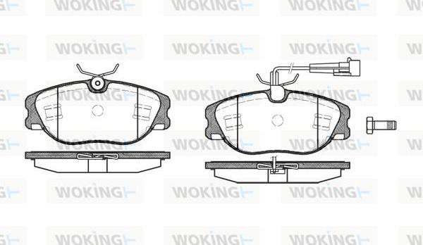 Woking P2053.72 - Brake Pad Set, disc brake autospares.lv