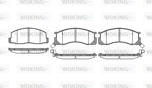 Woking P2063.22 - Brake Pad Set, disc brake autospares.lv