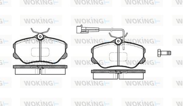 Woking P2033.02 - Brake Pad Set, disc brake autospares.lv