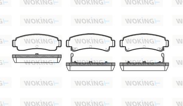 Woking P2023.12 - Brake Pad Set, disc brake autospares.lv