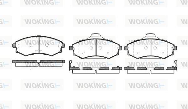 Woking P2183.82 - Brake Pad Set, disc brake autospares.lv
