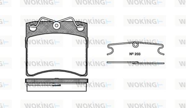 Woking P2853.00 - Brake Pad Set, disc brake autospares.lv