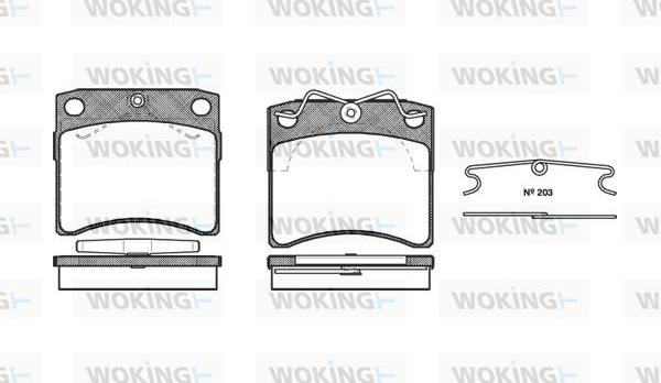 Woking P2853.10 - Brake Pad Set, disc brake autospares.lv