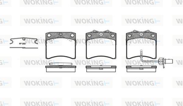 Woking P2853.11 - Brake Pad Set, disc brake autospares.lv