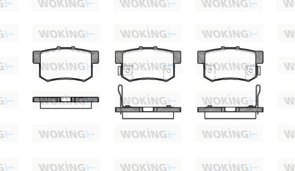 Woking P2253.12 - Brake Pad Set, disc brake autospares.lv