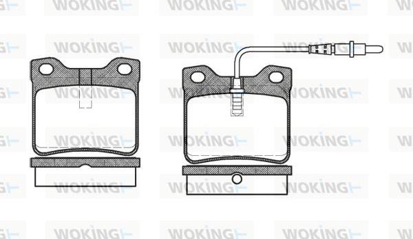 Woking P2213.02 - Brake Pad Set, disc brake autospares.lv