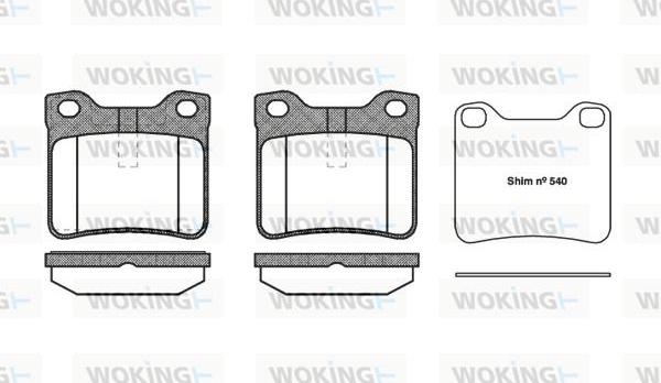 Woking P2213.10 - Brake Pad Set, disc brake autospares.lv