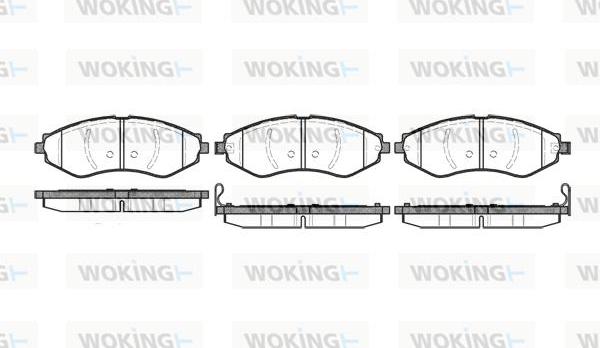 Woking P7453.22 - Brake Pad Set, disc brake autospares.lv