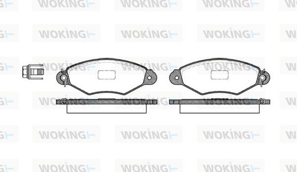 Woking P7433.00 - Brake Pad Set, disc brake autospares.lv