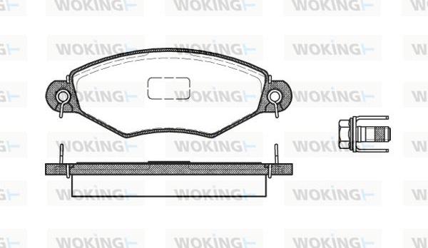 Woking P7433.10 - Brake Pad Set, disc brake autospares.lv