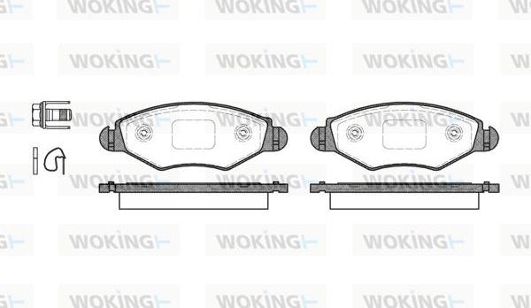 Woking P7433.20 - Brake Pad Set, disc brake autospares.lv