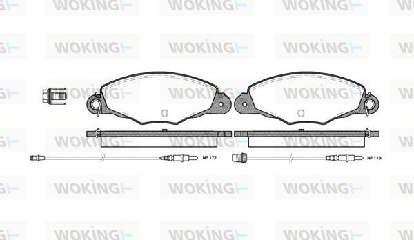 Woking P7593.04 - Brake Pad Set, disc brake autospares.lv