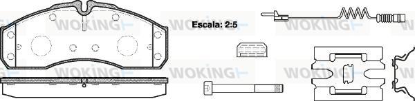 Woking P7513.22 - Brake Pad Set, disc brake autospares.lv