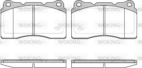 Woking P7663.40 - Brake Pad Set, disc brake autospares.lv