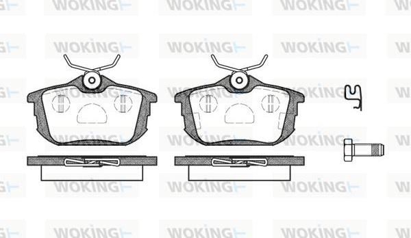 Woking P7053.12 - Brake Pad Set, disc brake autospares.lv