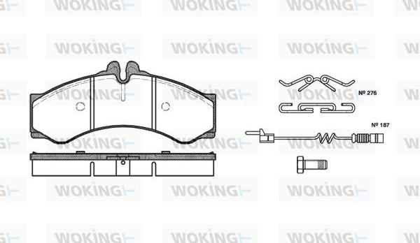 Woking P7143.02 - Brake Pad Set, disc brake autospares.lv