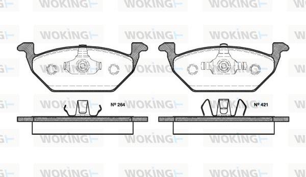 Woking P7333.20 - Brake Pad Set, disc brake autospares.lv