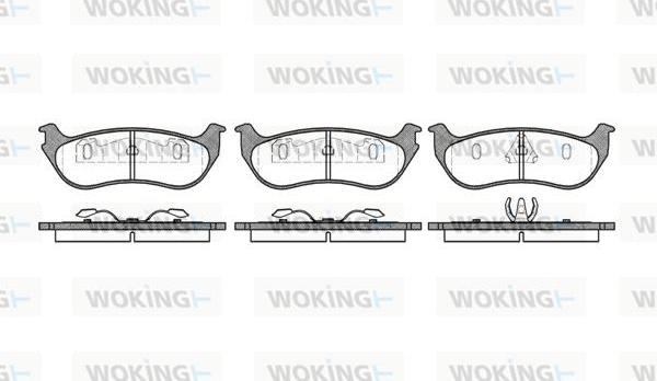 Woking P7283.75 - Brake Pad Set, disc brake autospares.lv