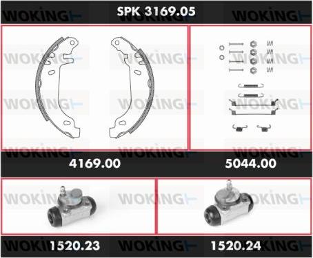 Woking SPK 3169.05 - Brake Shoe Set autospares.lv