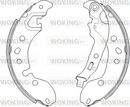 Woking Z4442.00 - Brake Shoe, Drum brakes autospares.lv