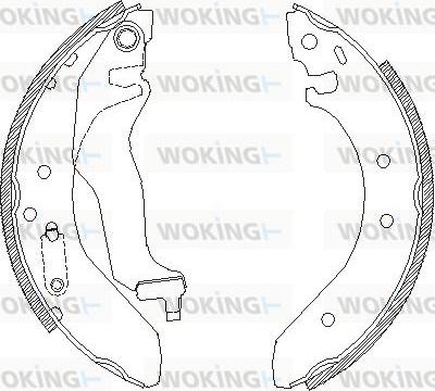 Woking Z4400.00 - Brake Shoe, Drum brakes autospares.lv