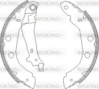 Woking Z4415.00 - Brake Shoe, Drum brakes autospares.lv