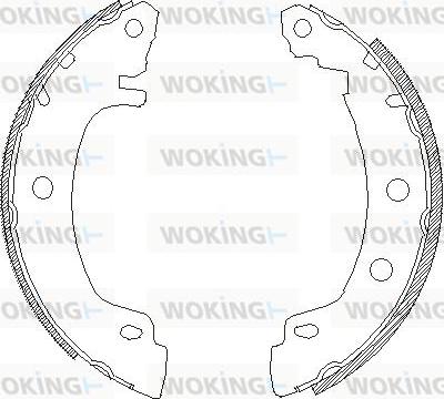 Woking Z4416.00 - Brake Shoe, Drum brakes autospares.lv