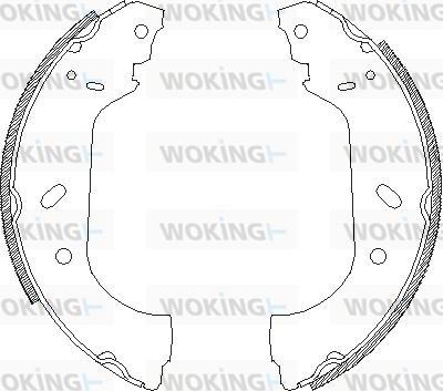 Woking Z4417.00 - Brake Shoe, Drum brakes autospares.lv
