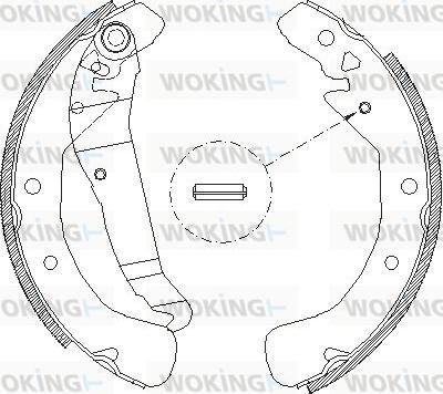 Woking Z4422.00 - Brake Shoe, Drum brakes autospares.lv