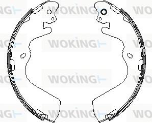 Woking Z4548.00 - Brake Shoe, Drum brakes autospares.lv