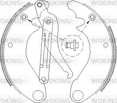 Woking Z4505.00 - Brake Shoe, Drum brakes autospares.lv