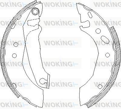 Woking Z4507.00 - Brake Shoe, Drum brakes autospares.lv