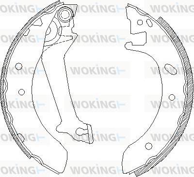 Woking Z4512.00 - Brake Shoe, Drum brakes autospares.lv